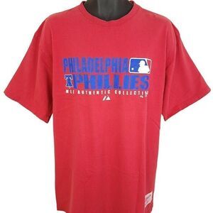 Philadelphia Phillies T Shirt Vintage Y2K MLB Baseball Majestic Mens Size Large